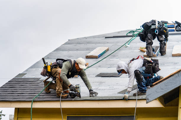 Professional Roofing technician working in Moorestown, NJ